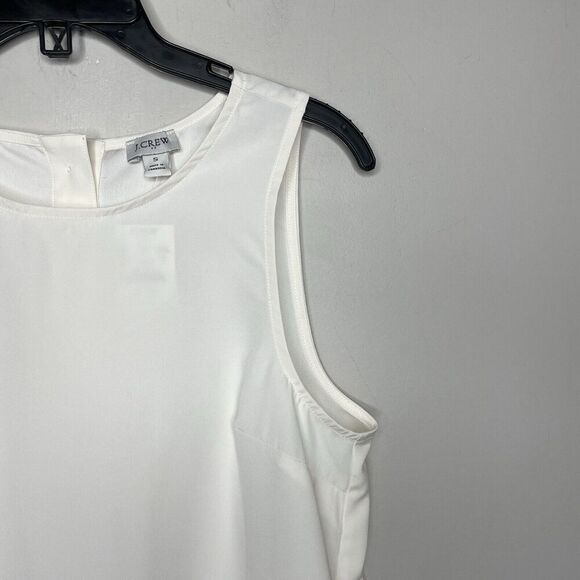 J.CREW Top Women Small Sleeveless Button-Back Shell NEW Ivory BY429 - Picture 3 of 13